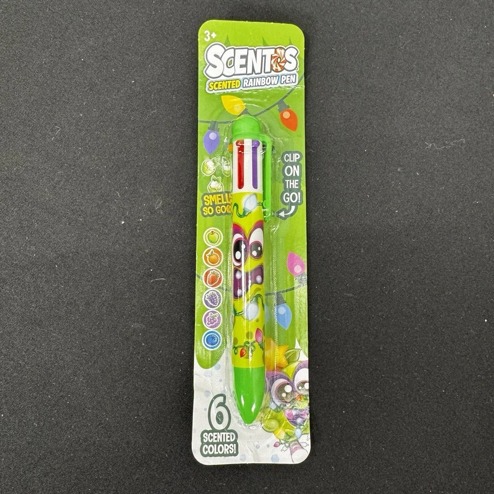 Scentos Christmas, Scented Ballpoint Rainbow Pen with 6Assorted Colors‎ - 3+